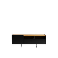 Manhattan Comfort 223952 Winston 53.14 TV Stand with 4 Shelves in Black and Cinnamon